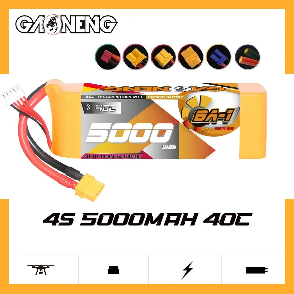 

Upgraded 5000mAh GNB 4s 40c Lipo Battery For RC Cars Boats RC Helicopter Quadcopter Drone Spare Parts 14.8v Cars Battery