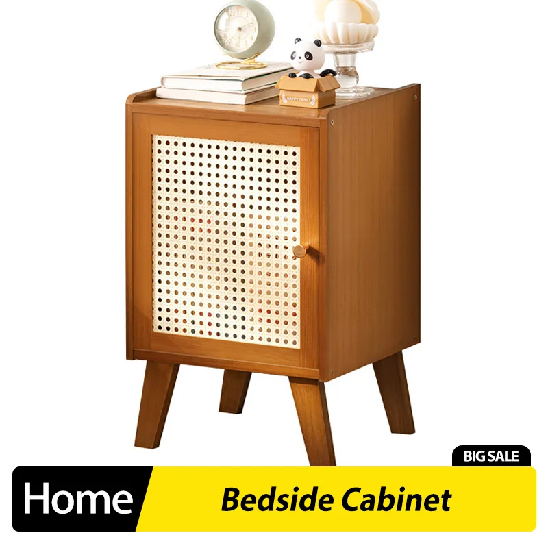 Nightstand Bedroom Multi-functional Small Storage Cabinet Bedside Shelf