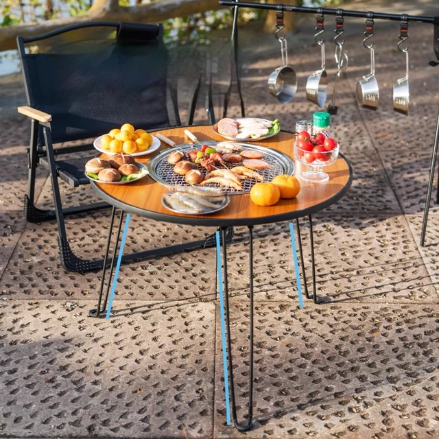 캠핑, 바베큐에 이상적인 GIANXI 휴대용 목재 보드 캠핑 테이블: 편리하고 견고한 야외 용품 캠핑, 바베큐에 이상적인 GIANXI 휴대용 목재 보드 캠핑 테이블: 편리하고 견고한 야외 용품