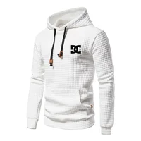 2025 hommes printemps automne Style européen lettre imprimer sweat à capuche décontracté grande poche Plaid Jacquard conception à manches longues pull 1