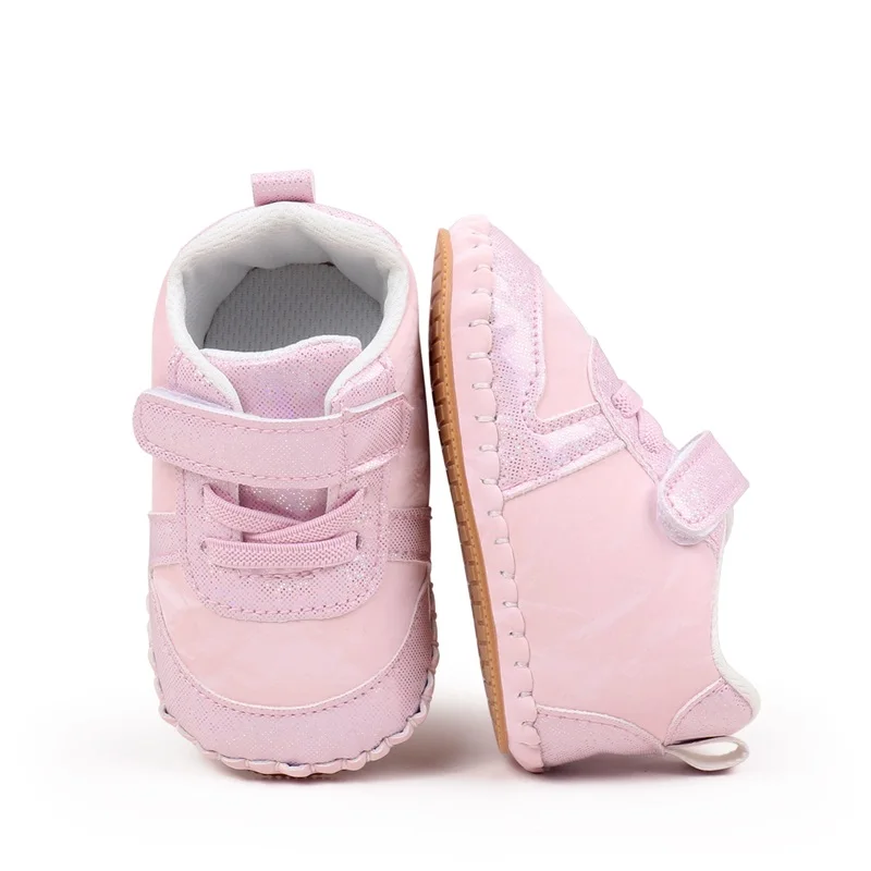 Newborn Baby Girls Boys Sneakers Fashion Soft Non-Slip Infant First Walking Shoes Spring Summer Toddlers Faux Leather Crib Shoes