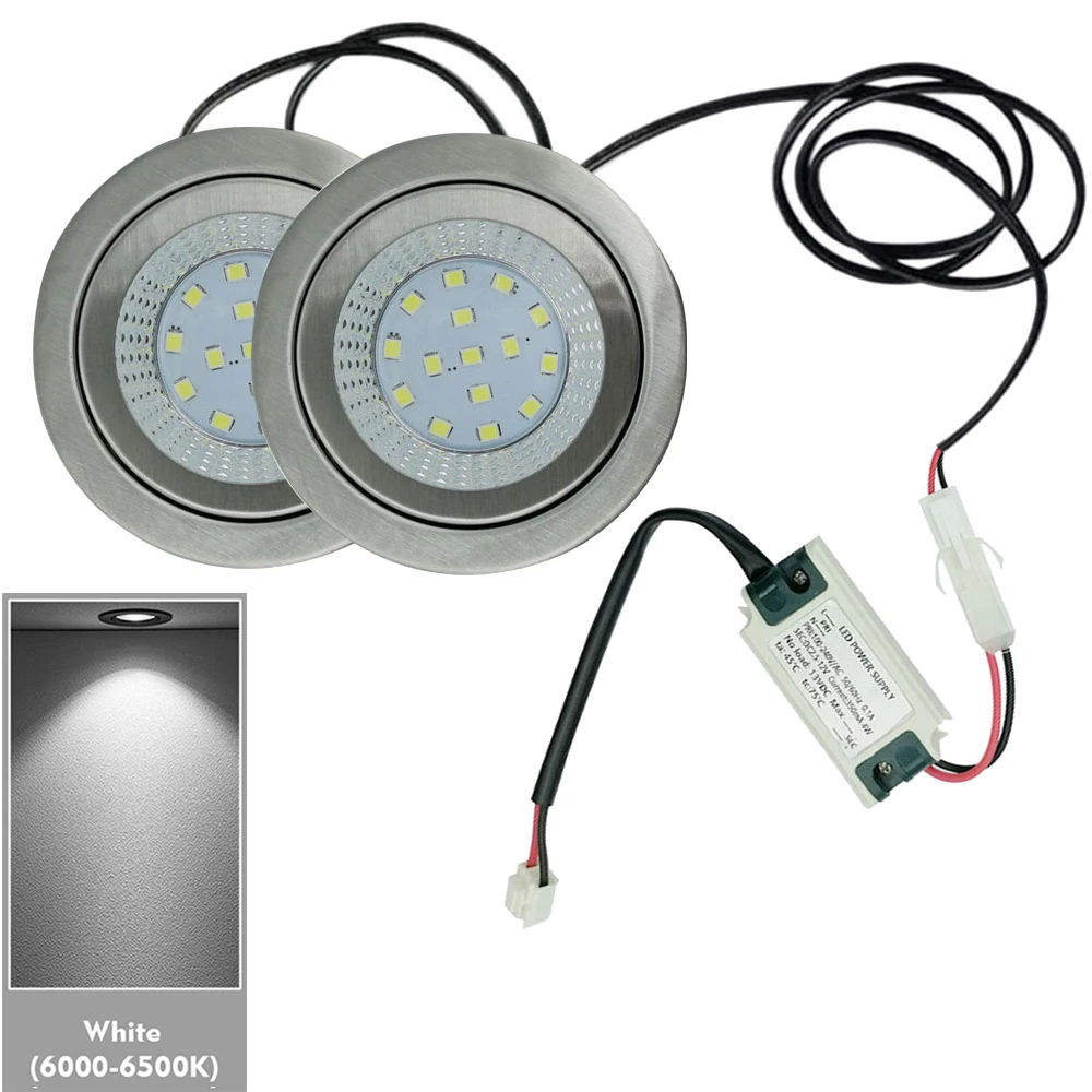 2x Ampoules LED Pour Hotte De Cuisine - DC12V 1,5W - 68 Mm - Compatible Avec La Plupart Des Modèles - Neuf