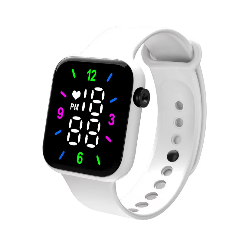 LED Square Light Electronic Watch Innovative Fashion Outdoor Sports Student Electronic Watch College Style Reloj Mujer