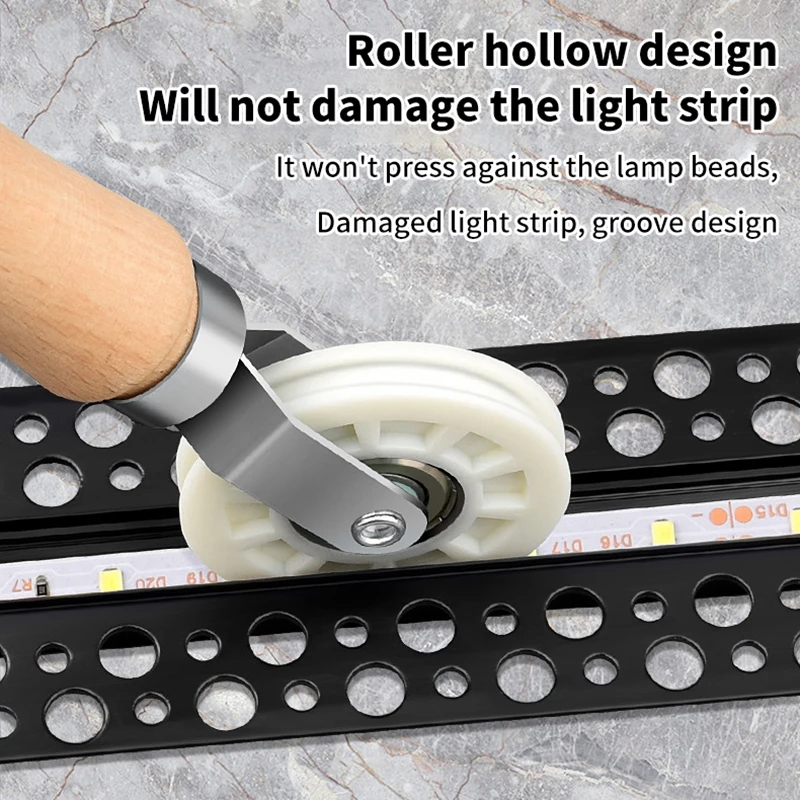 Rubber Mesh Window Screen Installation and Repair Tool with Double-Head Pressure Pulley