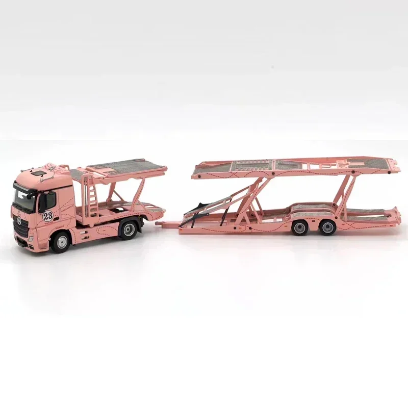 1:64 Scale Model Car Alloy Diecast Benz Unique Model × Tiny Double Decker Car Trailer LHD Diecast Model Car for Girl Boy Gifts 5