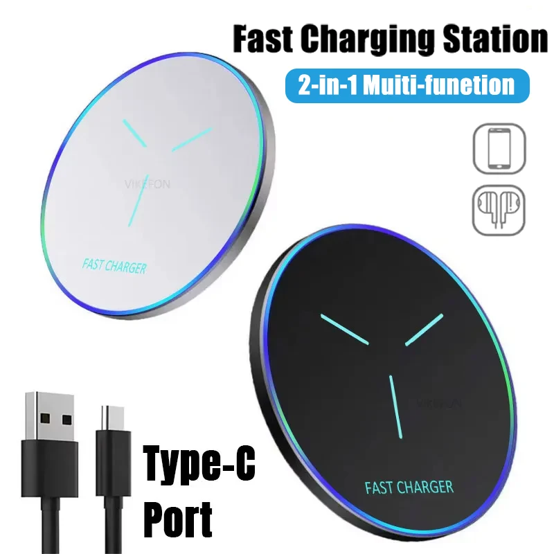 Ultra-Slim Fast Wireless Charging Pad for Smartphones and Accessories