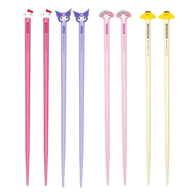 

Anime Sanrioed My Melody Kuromi Hellokittys Cartoon Chopsticks Kawaii Kitchen Tableware Supplies Portable Chopsticks 1 Pair