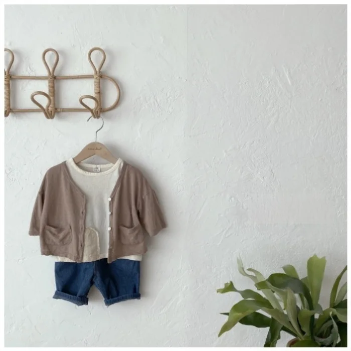 Description Picture 6 of item2025 Summer New Baby Cotton Long Sleeve Cardigan Thin Cotton Kids Sun Protection Jacket Solid Boy Girls Casual Coat Baby Clothes