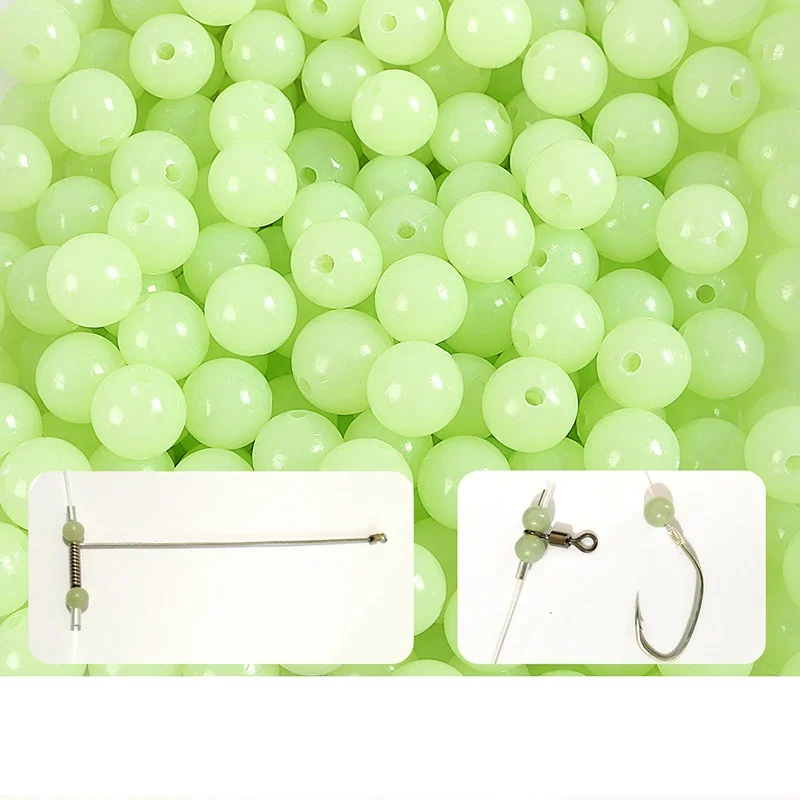 Luminous Glow Fishing Beads - 100pcs Pack | Stopper & Sinking Tool