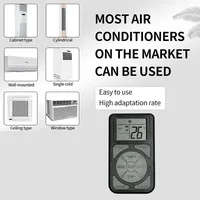 Télécommande universelle A/C avec boutons fluorescents, télécommande de climatiseur Compatible avec tous les principaux climatiseurs 4