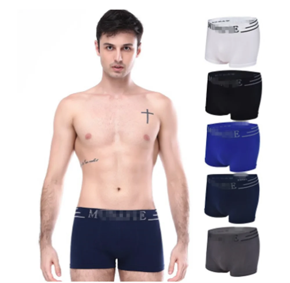 

Seamless Knitted Underwear Sweatabsorbing Breathable Close-fitting Sports Boxing Shorts Underwear Nylon Racing Men's Boxer Brief