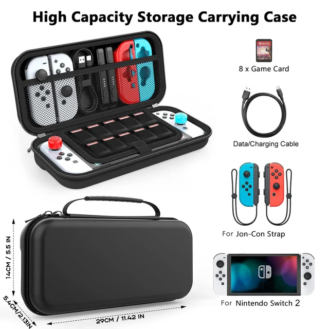 Nintendo Switch 2 ブラック 別売ケース付 Nintendo Switch 2 All-In-One Carrying Case * Brand New