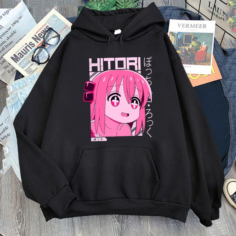 

Anime Bocchi The Rock Hitori Gotou Hoodies Men Women Ullzang Funny Cartoon Sweatshirt 90s Gothic Hip Hop Tops Harajuku Clothes