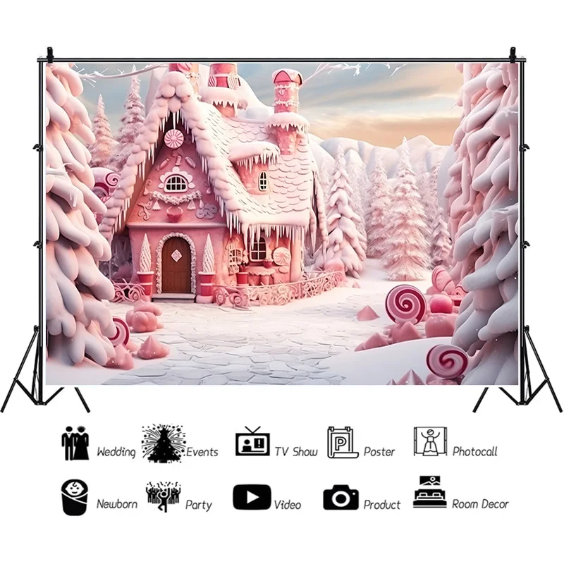 SHUOZHIKE Christmas Day Indoor Photography Backdrops Living Room Restaurant Exterior Wall Photo Studio Background Props QS-57