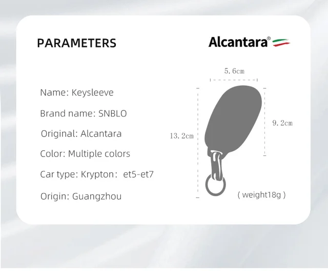 Alcantara-Coque de protection pour Wei Lai NIO ET5 ET7 ES7 EC7