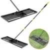 Lawn Leveling Rake,30"x10" Lawn Leveler Tool for Lawns with 5FT Ergonomic Handle,Heavy Duty Leveling Rakes for Lawns,Yard Garden 2