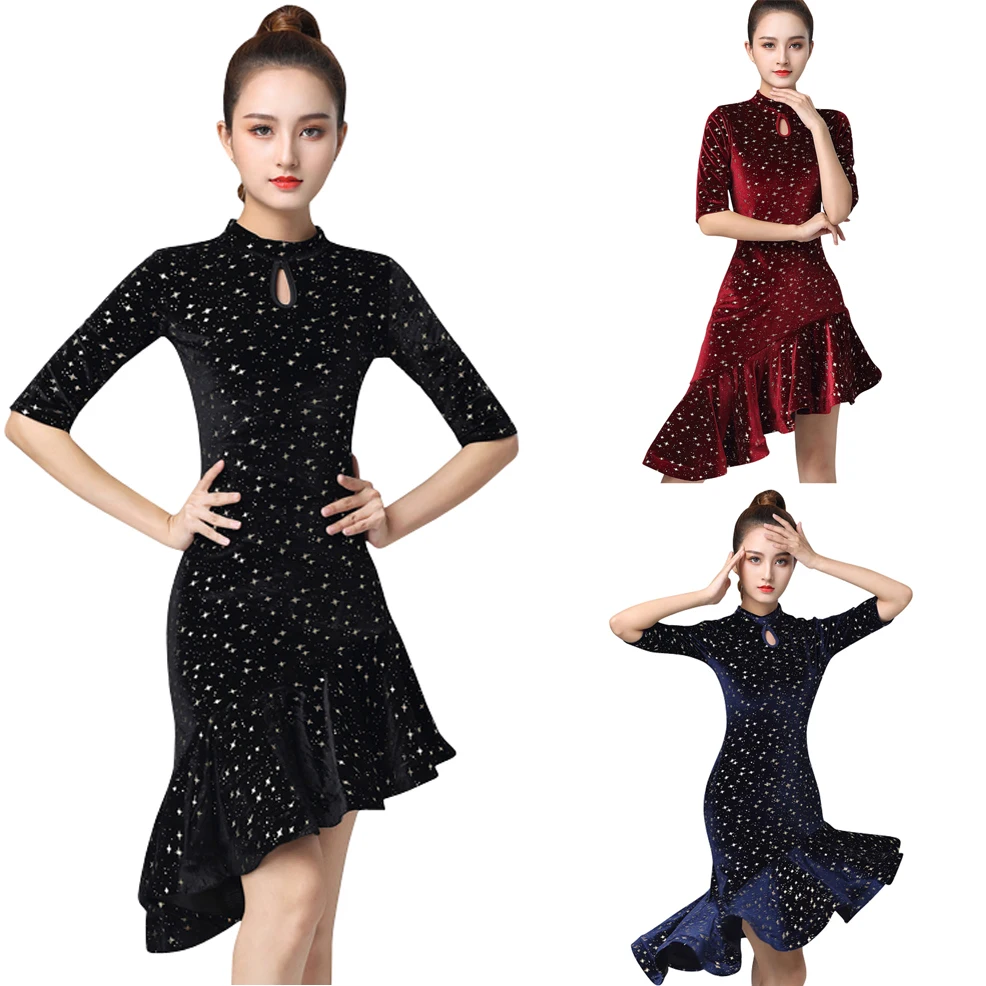 

New Latin Waltz Ballroom Dance Dress Party Costume Dancing Competition Practice Wear Standard Stage Performence Tango Clothing