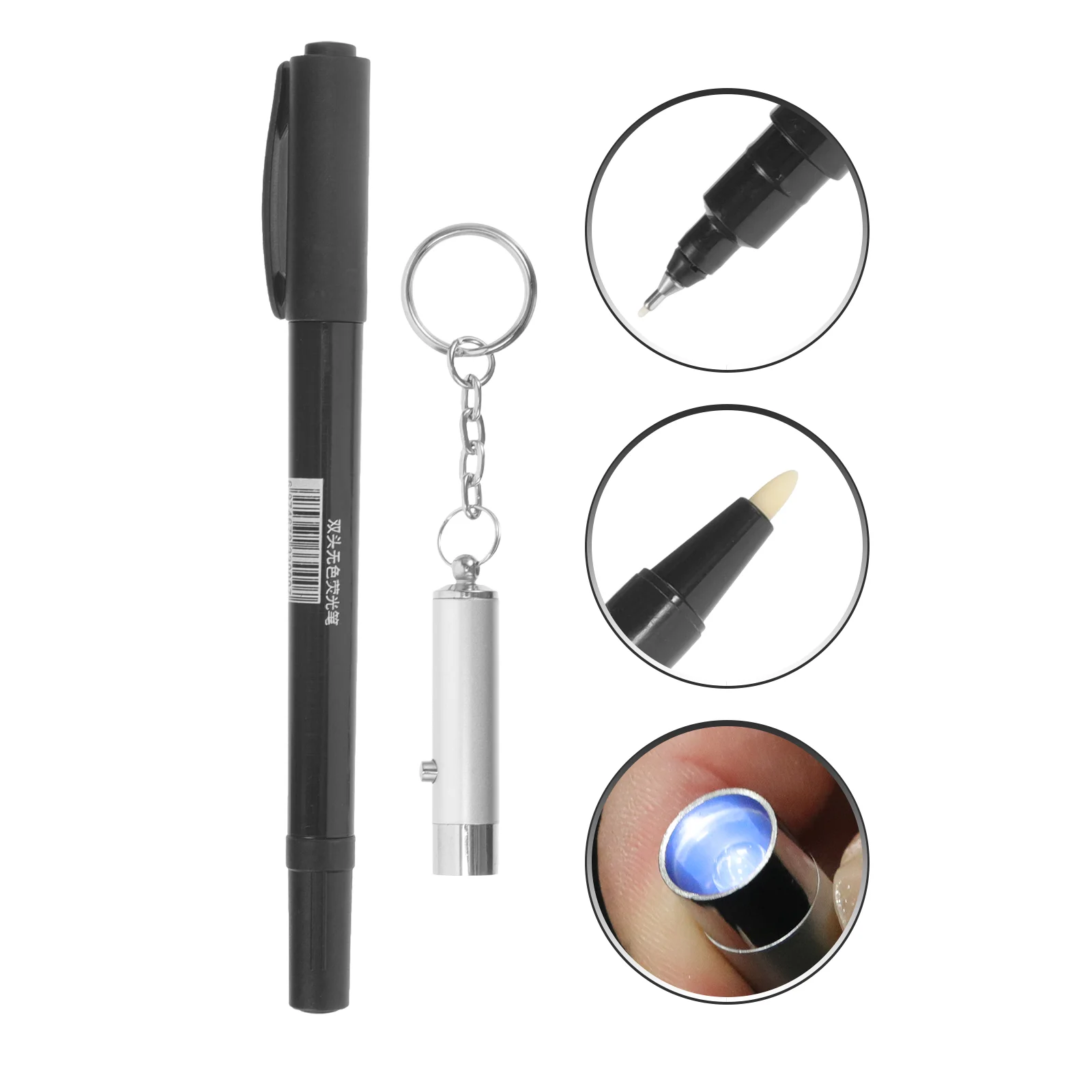 

Uv Security Pen Dual Ends Uv Security Marker Decorative Uv Ink Pen with Lamp