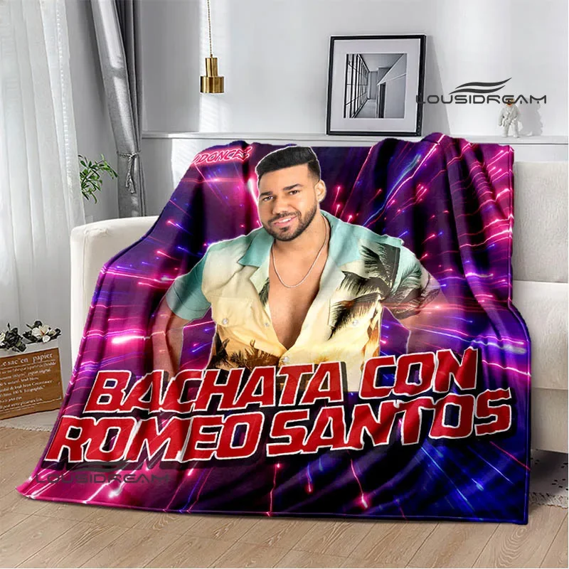 Latin singer Romeo Santos printed blankets Flange Warm blanket soft and comfortable blanket picnic blankets birthday gift 6