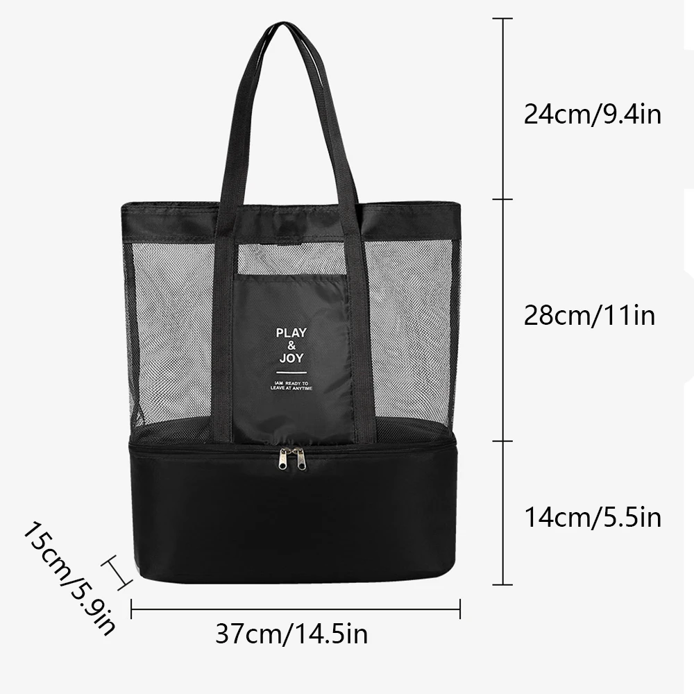 Multi functional Bento Bag Waterproof Swimming Bag Travel Storage Beach Insulated Double-layer Picnic Ice Bag