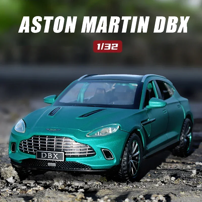 

Коллекция 1/32 года, внедорожник Aston Martin DBX, модель автомобиля из металлического сплава, литый под давлением и детский игрушечный автомобиль, имитация звука и фотографий, подарки для детей