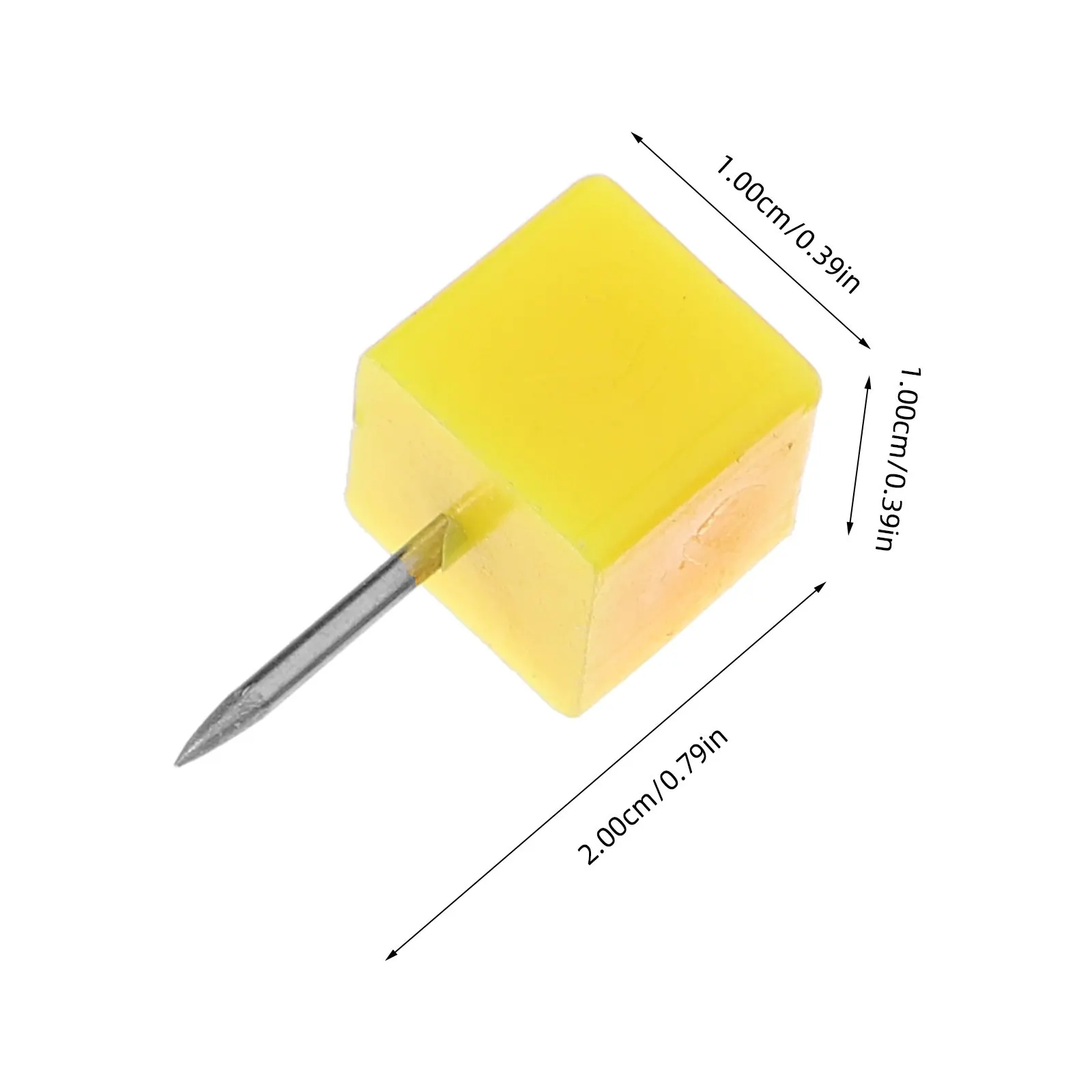 100Pcs 다채로운 사각형 헤드 푸시 핀 멀티 컬러 맵 태크 그림용 푸시핀 드로잉 사무용품 맵 태크