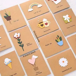 12pcs 3D Greeting Card Set with Envelopes - Retro DIY Birthday & Thank You Cards (12 piece set)