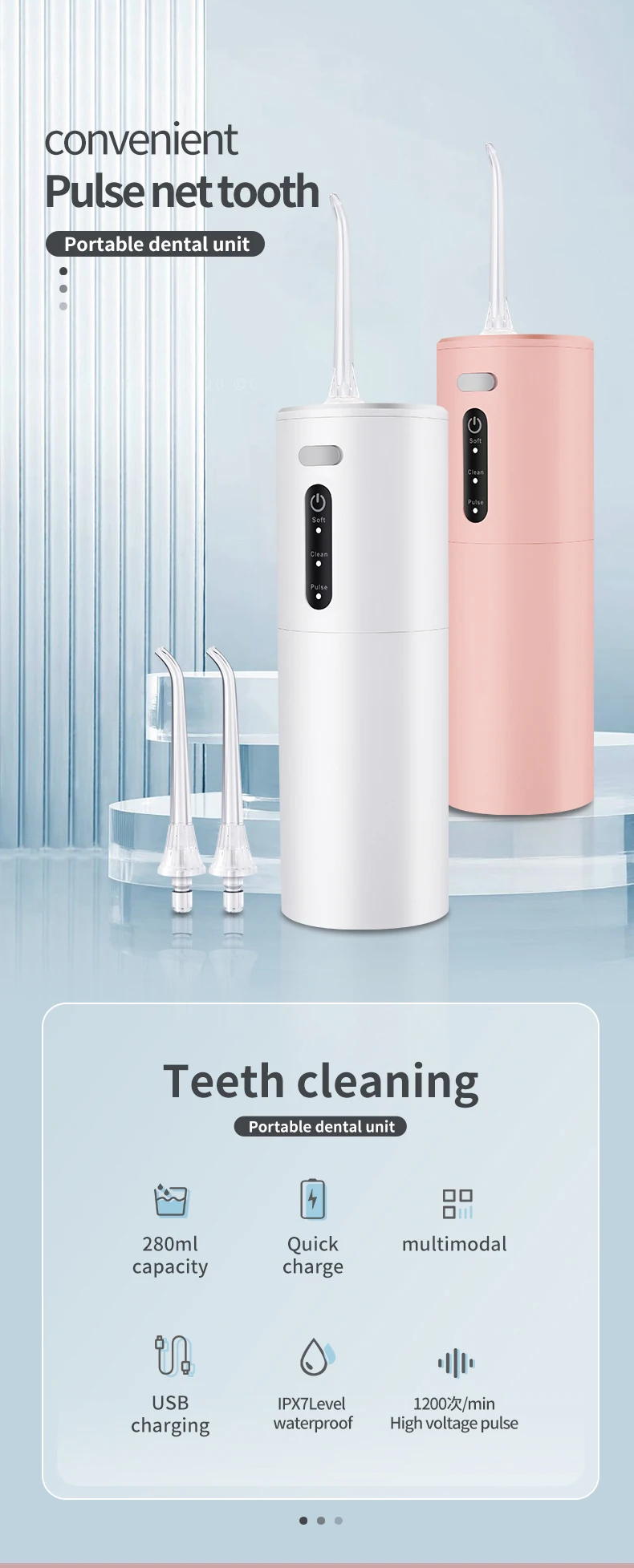 Rechargeable Water Jet Pick Teeth Cleaner Whitening Dropshipping Flosser Electric Scaler Oral Irrigator Dental Thread Home Floss Rechargeable Water Jet Pick Teeth Cleaner Whitening Dropshipping Flosser Electric Scaler Oral Irrigator Dental Thread Home Floss