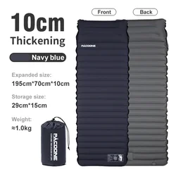 Ultralight Self-Inflating Outdoor Camping Mattress with Built-in Pump - Single (Black)