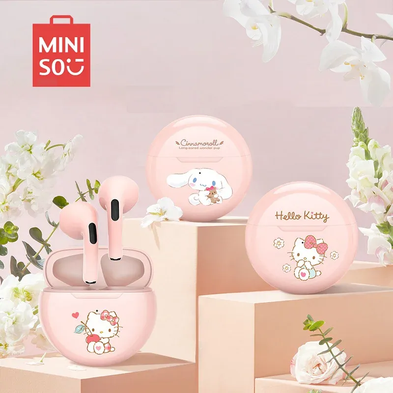 Sanrio HelloKitty high fidelity surround sound wireless Bluetooth earphones with intelligent touch and long battery life