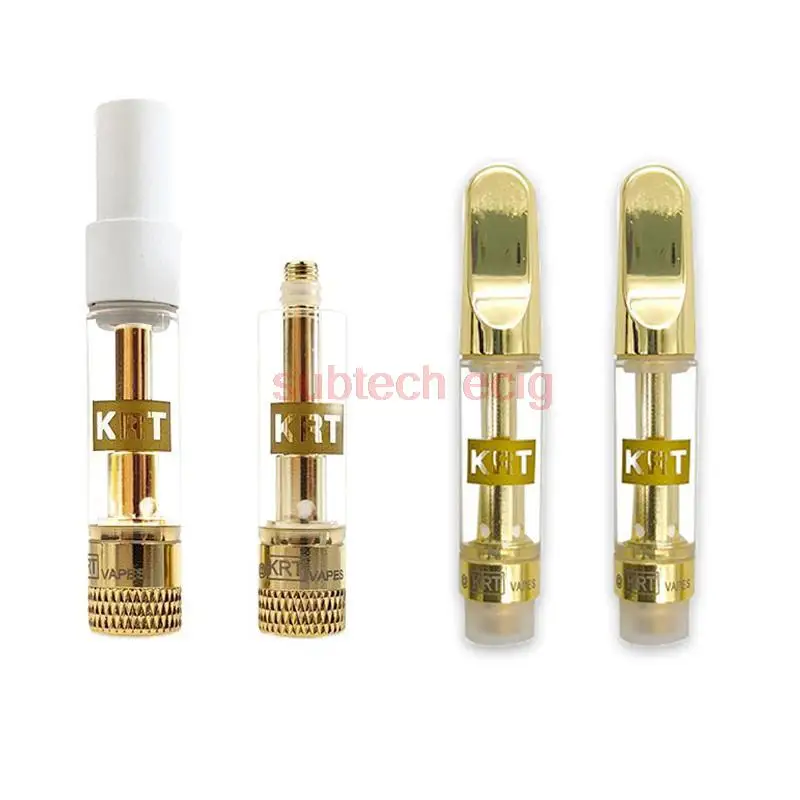

10pcs KRT cbd cartridge Atomizers 1ml 0.8ml Ceramic 510 Thread Thick CBD Oil Empty Vape Pen Cartridges Carts Oil Wax Vaporizer