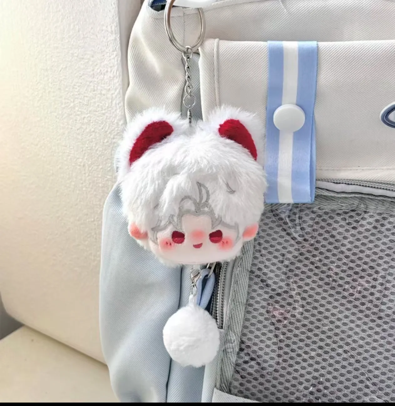 Game Keychain Mini Sword Keychain Game Love and Deepspace Keychain Xavier Sylus Rafayel Cosplay Plush Figure Doll Keyring Key Chain Bag Backpack Pendant Prop Gift