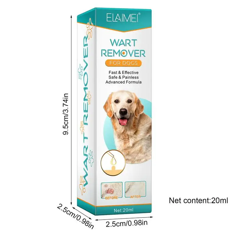 20ML Pet Dog Warts Remover Natural Dog Skin Tags Wart Removal Treat Against Moles Papilloma Warts Remover Liquid For Pet dog warts remover