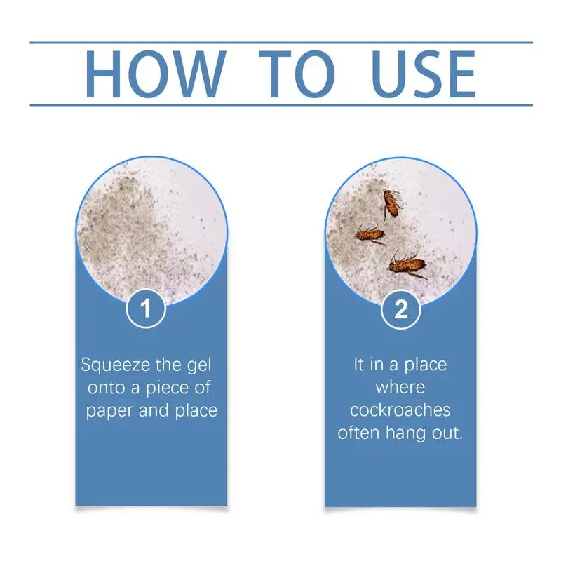 Cockroach Control Gel Living Room Cockroach Control Bait Gel Household Narrow Area Use Roach Bait Easy To Apply for Cabinets