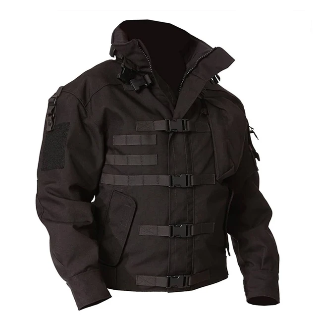 Chaqueta militar al aire libre para hombres con cuello de soporte, 1000D  CORDURA, abrigo táctico