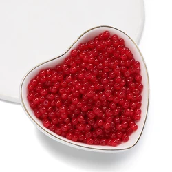 Vibrant 4mm Colored Glass Beads for Jewelry Crafting and Design (Red)