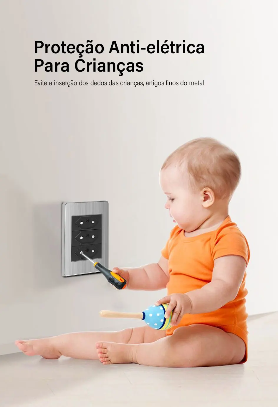 Aço Inoxidável, Brasil Standard Outlet, Duplo USB,