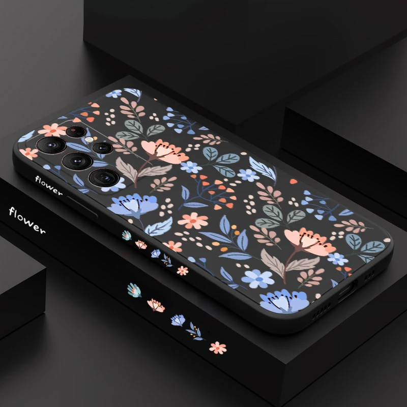 thumbnail image 1 of Romantic Garden Leaves Phone Case For Samsung Galaxy S23 Ultra S22 Plus S21 S20 FE A14 A34 A54 A13 A23 A33 A53 A32 A52 A72 Cover, 1 of 5