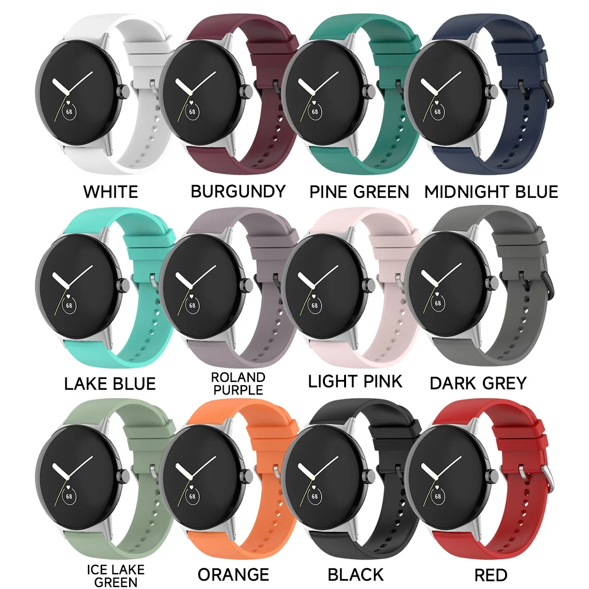 Enhanced Silicone Sport Band for Google Pixel Watch - Smartwatch Wrist Bracelet Accessory
