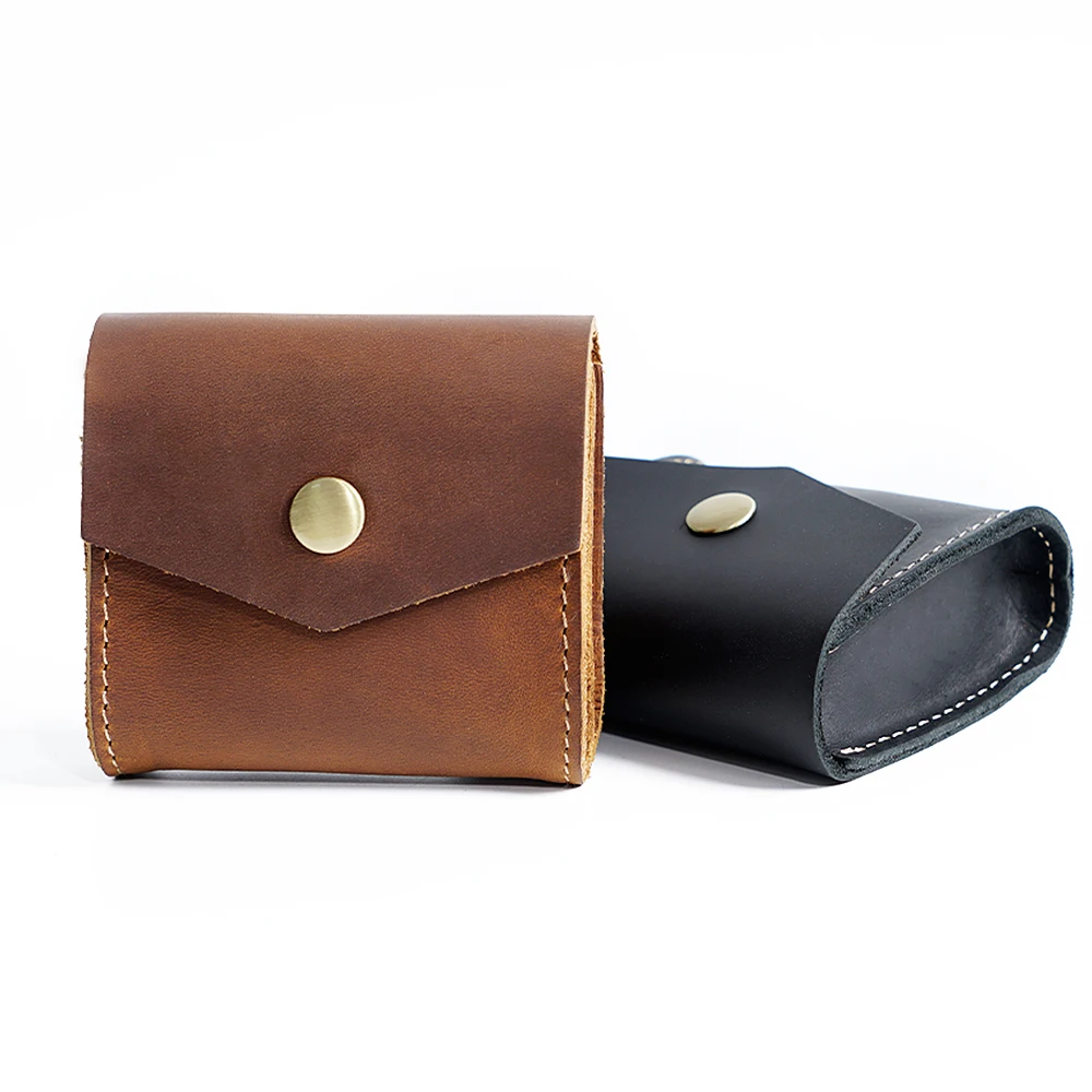 Coin Purse Genuine Leather Hasp Small Purse Coin Wallets Crazy Horse Leather Coin Purses Vintage Design Individuation For Women & Men