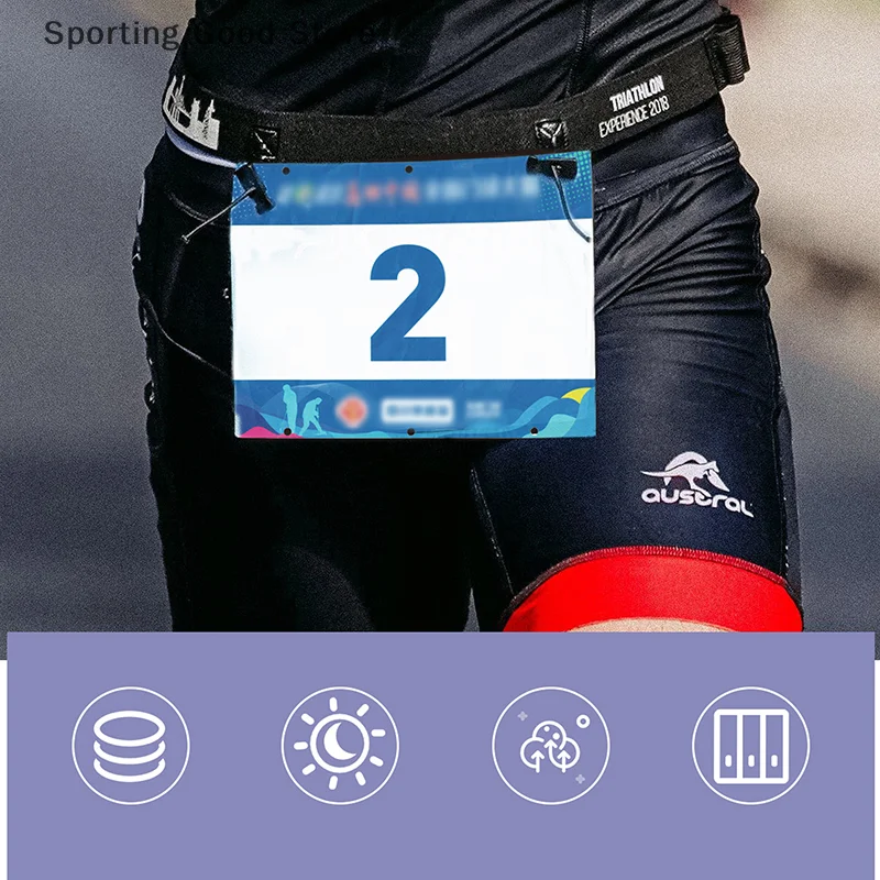 Running Race Number Belt Waist Pack Bib Holder For Triathlon Marathon Cycling Motor With 6 Gel Loops Fitness Sport Accessories