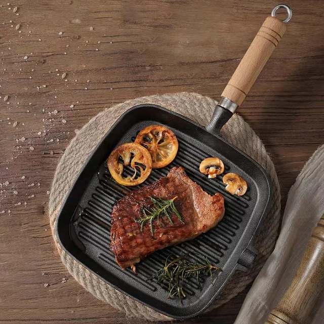Grill Pan for Stove Tops Nonstick Marble Coating Aluminum Induction Steak  Pan with Pour Spout - AliExpress