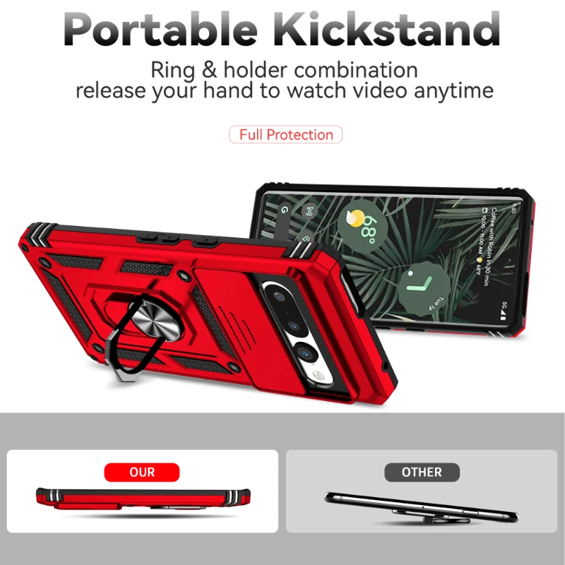 Premium Ring Stand Sliding Cover with Camera Protection