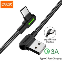

3A USB C Cable Charging Cable For Samsung S21 Huawei Xiao Poco X3 Pro QC 3.0 Fast Charger Type C Phone Charging Data Cord Wire