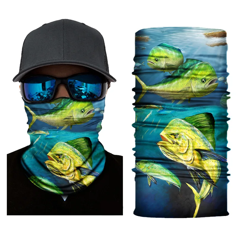 Fisherman Fishing Sunscreen Scarf Printed Fish Headscarf Outdoor  Mountaineering Cycling Windproof Mask - AliExpress