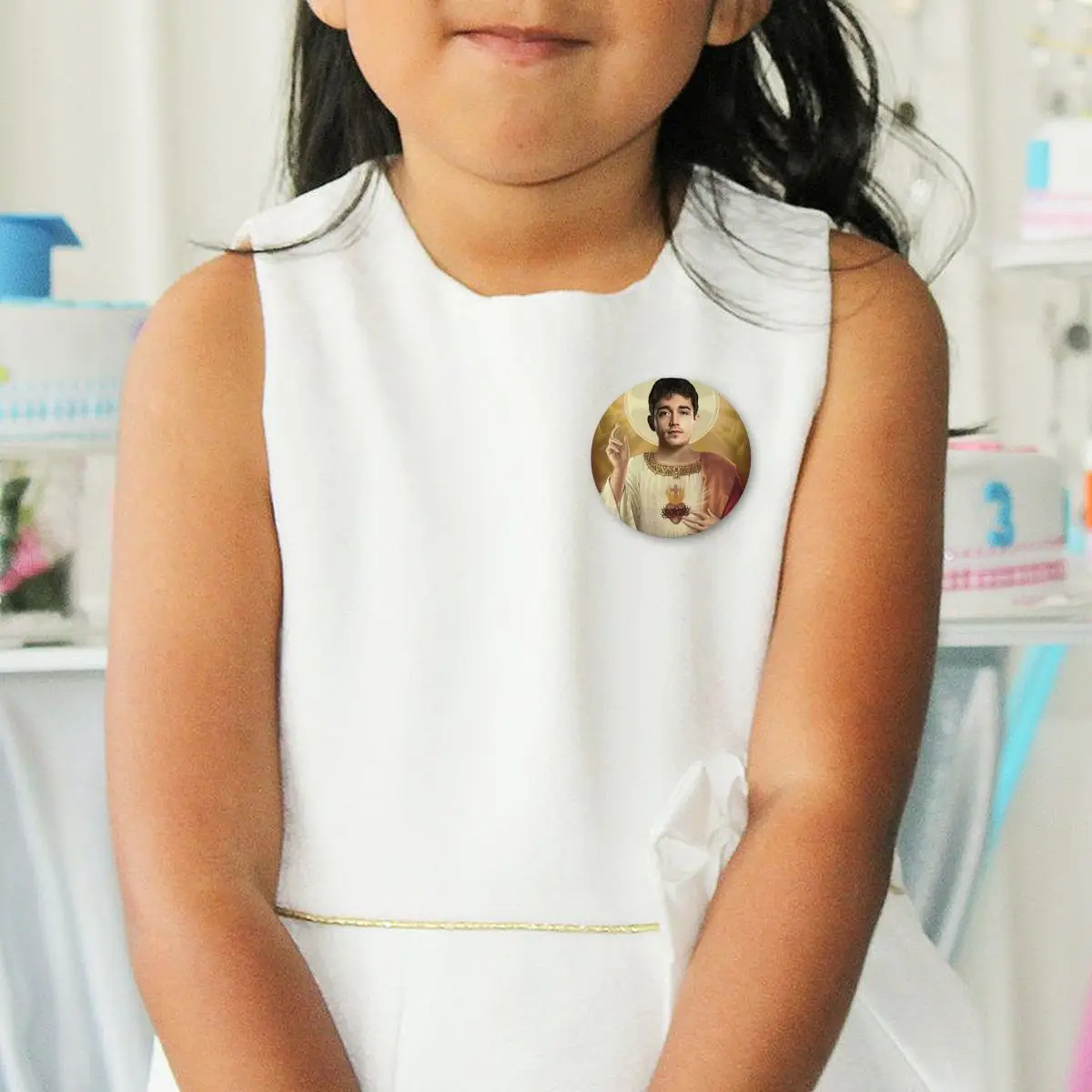 세인트 찰스 모나코 포뮬러 원 드라이버, 예수 핀 배지, 핀백 버튼 브로치, 여자 친구 선물