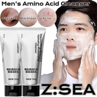 Z:SEA Men's Amino Acid Oil Control Cleansing Deep Cleansing Remove Blackheads Shrink Pores Brighten Skin Color Facial Cleanser 1