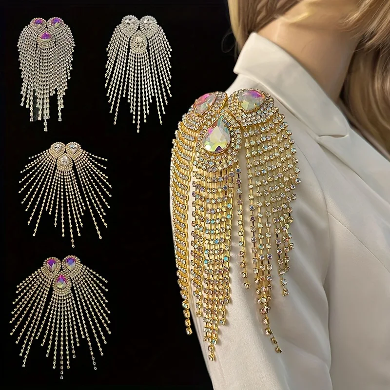 빈티지 태슬 브로치 핀, 비즈 체인 롱 드롭 디자인, 여성 남성 자켓 코트 DIY 의류 액세서리