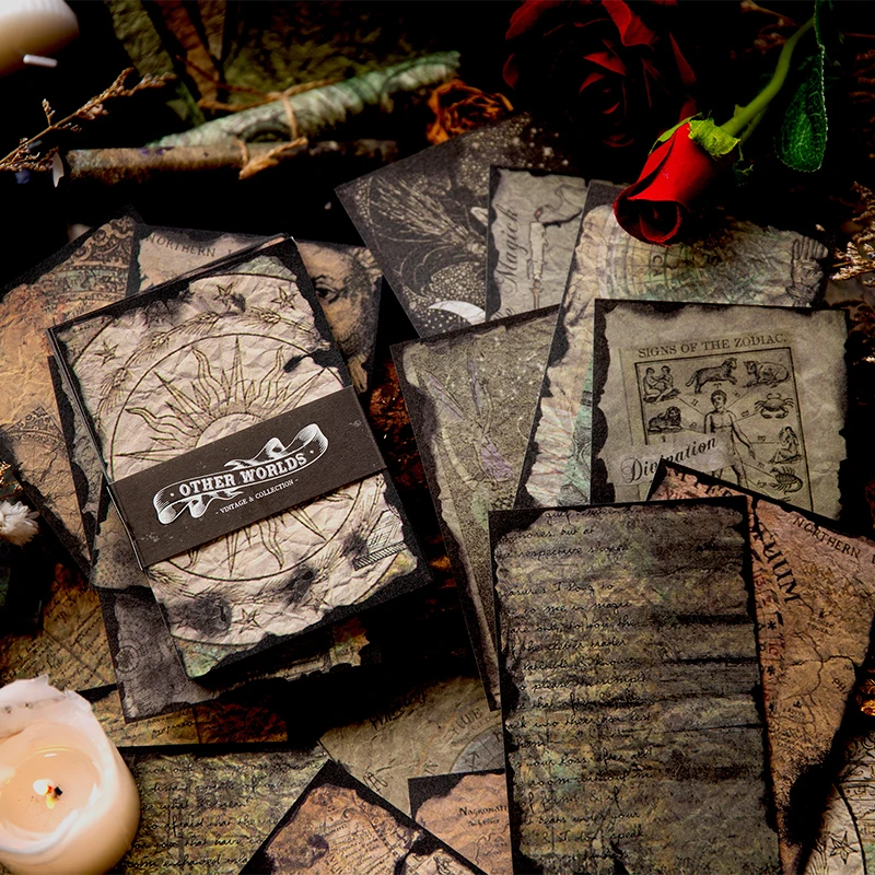 

50 pcs Vintage material paper artistic writing message writing manual tent DIY decorative background paper 4 styles