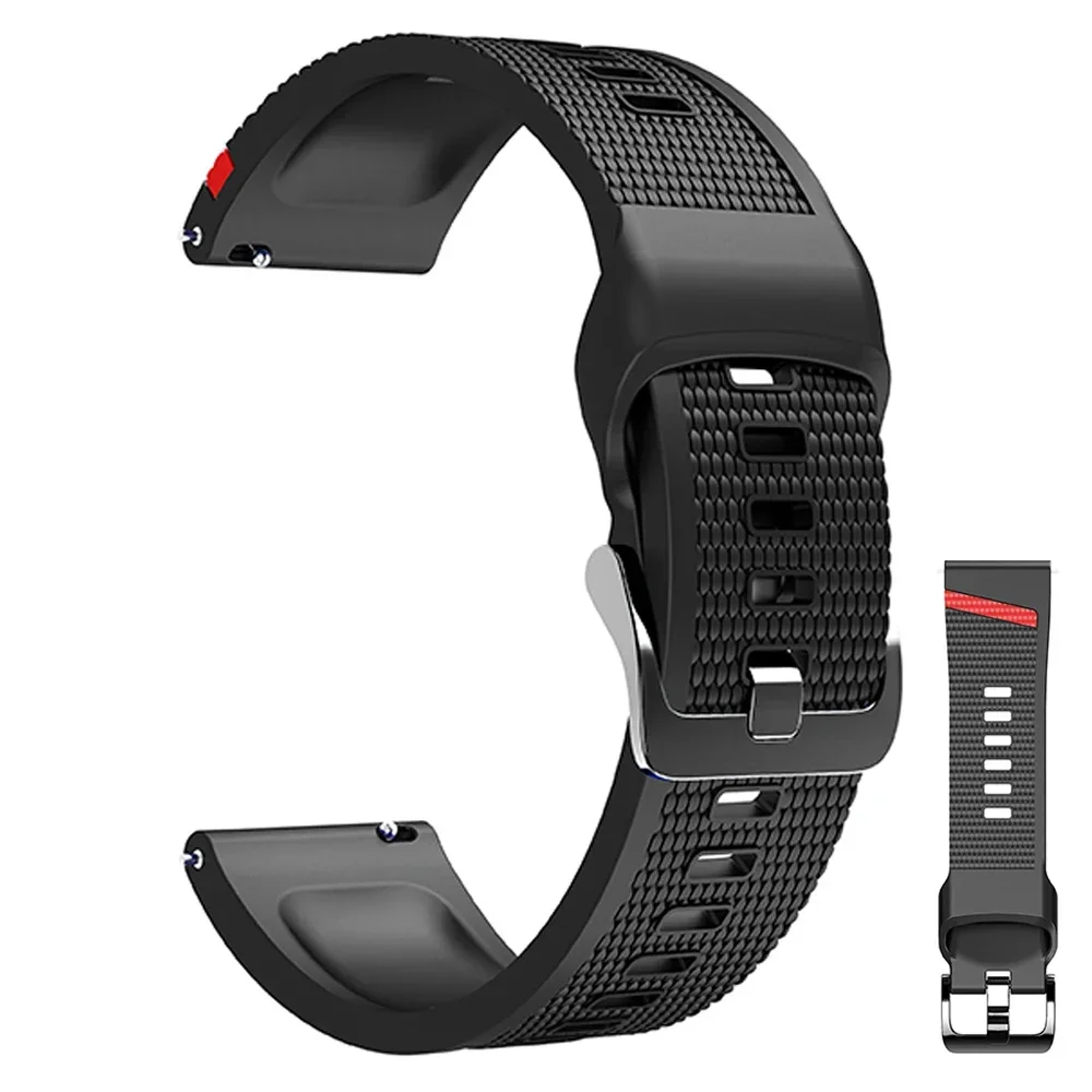 Enhanced Silicone Sports Watch Strap - 22mm, Unisex Bracelet Replacement